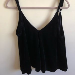 Tobi Velvet Low Back Crop Top